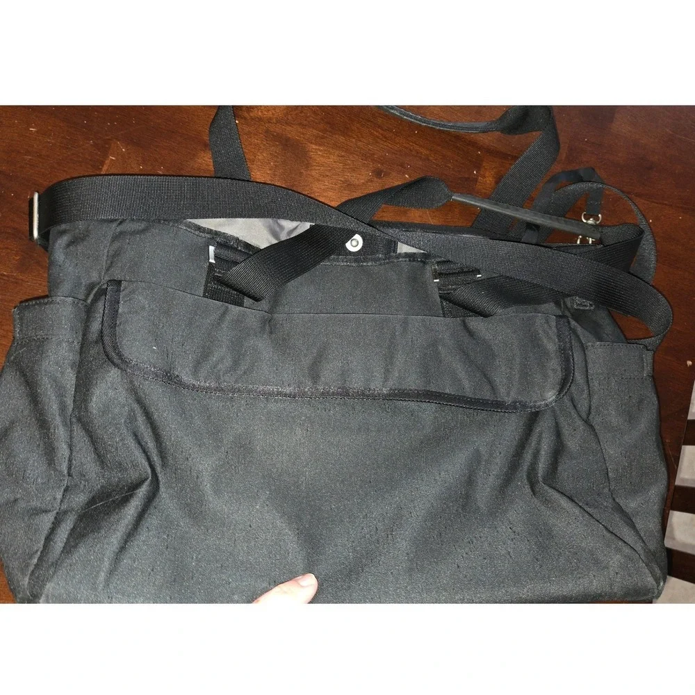 Timbuk2 Messenger Diaper Bag Black Ballistic Nylon Crossbody Tote Bag